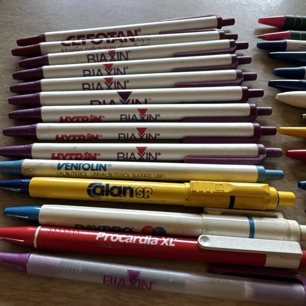 Rx Pharmacy Promotional Ballpoint Pens Lot Of 29 Ambien Lotensin Nicotrol Biaxin